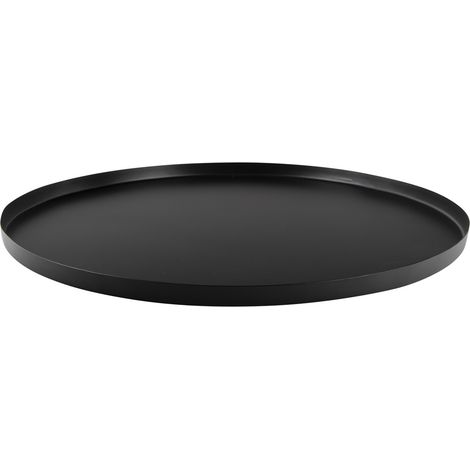 Plateau rond en métal Tray 39.5 cm Noir (1/2)