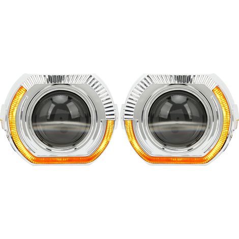 3-Zoll-LED-Doppellinsenscheinwerfer, 9–24 V, 5500 K, klare Sicht, universell für Fahrzeuge mit H1-, H4-, H7-, HB3-, HB4- und D1-Norm, weißes und gelbes Licht (1/3)