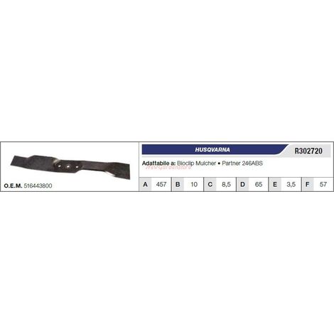Lama HUSQVARNA trattorino tagliaerba rasaerba tosaerba bioclip mulcher R302720