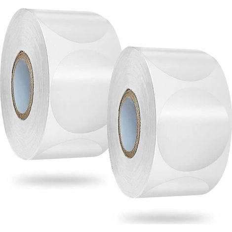 Étiquettes rondes autocollantes, 1000 étiquettes transparentes de scellage, 2,5 cm (1/5)