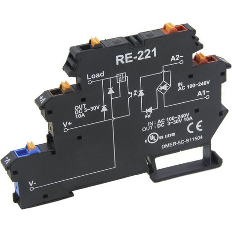 Optocoupleur RS PRO, montage Rail DIN, 8 mA, longueur 61.7mm ( Prix pour 1 )