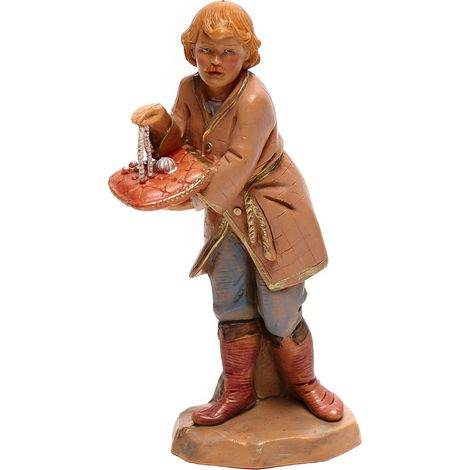 VENDITORE DI GIOIELLI12CM STATUETTA IN RESINA (1/3)