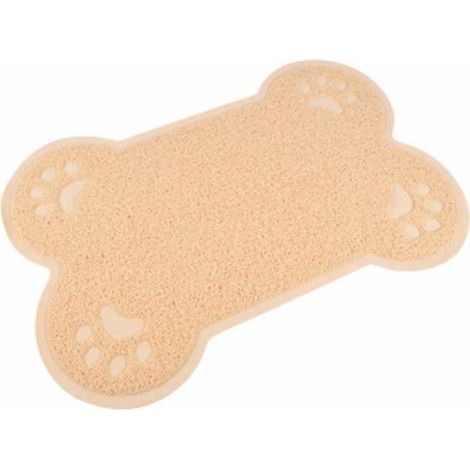 Tapis Repas pour Chien "Forme Os" 60cm Naturel