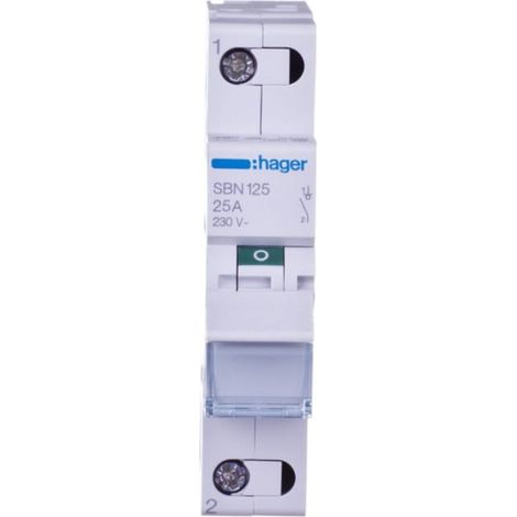 Interruttore modulare Hager SBN125 neutro 25A 230V