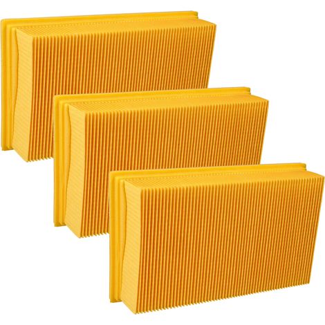 vhbw 3x Flachfaltenfilter kompatibel mit Flex S-36, S36, S-47, S47 Nass- und Trockensauger, Staubsauger - Filterelement