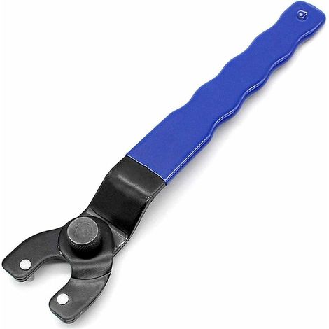 EASYCOMFORT Clé à Molette de Meuleuse, Clé pour les Meuleuses, Clé à Molette de Meuleuse D'angle, D'angle Clé à Broche, avec Poignée en Plastique, pour Meuleuses d'Angle écrou de Blocage à Clé (Bleu N (1/4)