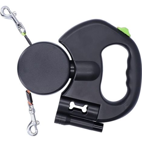 CSPARKV Laisse de Chien télescopique, Laisse de Chien rétractable en Nylon Haute résistance réglable Double Chien pour Animal de Compagnie (1/5)