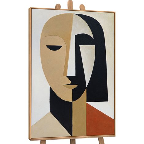 Gemälde Geometrie des Gesichts Rahmen Eichefarben 120x80 cm (1/5)