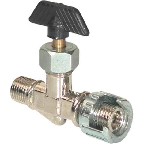 LACME Robinet entrée-sortie 1/4" mâle pour épurateur-détendeur - 372202