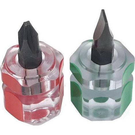 2-teiliger Elektro-Schraubendreher und Schraubendreher-Set, Mini-kleiner tragbarer Rettichkopf-Schraubendreher, transparenter Griff, Reparatur, Handwerkzeuge, Präzisions-Autoreparatur (1/5)