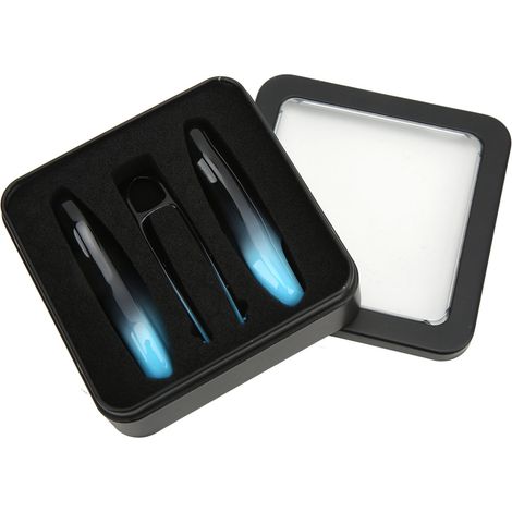 Housse protectrice de télécommande clé dégradée bleue noire pour Cayenne Panamera 911 Taycan (1/5)