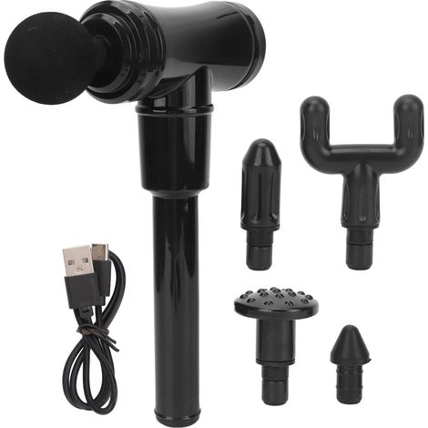 Masseur musculaire électrique portable à percussion profonde, 32 niveaux réglables, anti-douleur, marteau de massage manuel. (1/5)