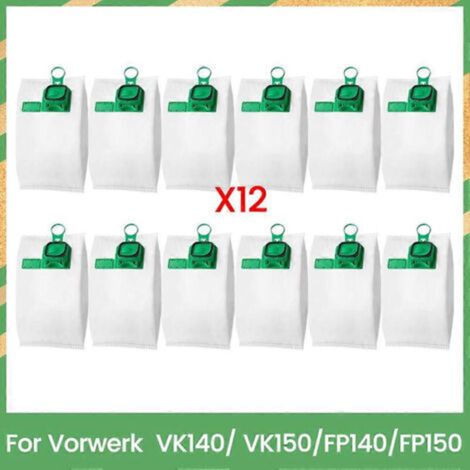 Paquete de 12 bolsas desechables de repuesto para aspiradoras verticales Vorwerk VK140/VK150/FP140/FP150 - Repuestos (1/5)