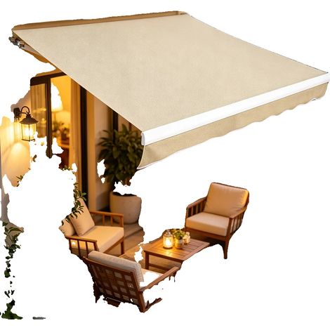 Toldo tipo dosel, lona de poliéster, 3 x 2,5 metros, apto para estructuras de jardín y patio, resistente a los rayos UV, peso: 1,5 kg. (1/5)
