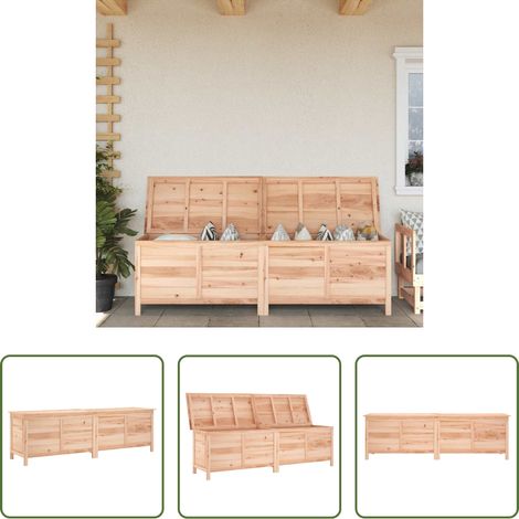 Rangement jardin - Boîte de rangement de jardin 198,5x50x56,5 cm bois massif sapin (1/5)