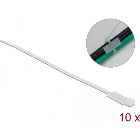 Delock Sujetacables con etiqueta LA 270 x AN 4,8 mm blanco 10 piezas
