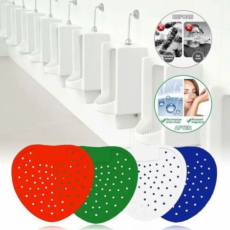 Écran d'urinoir désodorisant - - 8 pièces - Parfum longue durée - Enzymes biochimiques - Charbon actif (1/4)