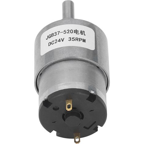 Moteur à engrenages à vis sans fin autobloquant, bobine en laiton à torsion élevée, réduction de vitesse, moteur CC 24 V 35 tr/min (1/5)