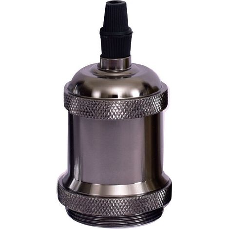 Filiyano – lampe rétro à spirale – Ensemble de 3 adaptateurs de lampe rétro à spirale E27 pour suspension, noir perle (1/4)