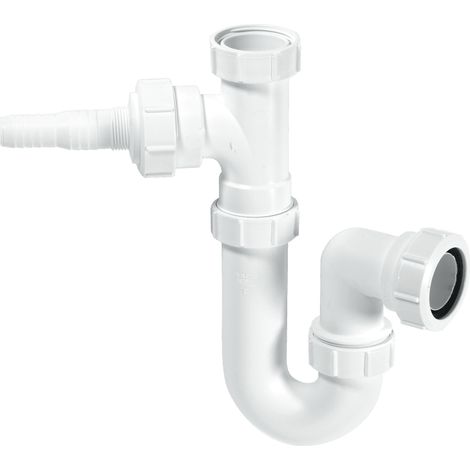 McAlpine WM1 75mm Water Seal Tubular Swivel 'P' Trap with 1½" Multifit Outlet and inlet connection for the discharge from a domestic appliance (1/2)