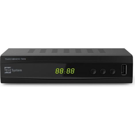 TELE System TS6822 T2HEVC TWIN Cavo Full HD Nero