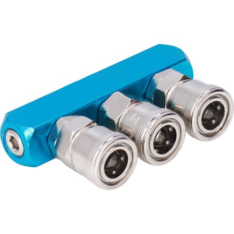 G1/4 Luftverteiler, gerader pneumatischer Verteilerblock mit SML-3 Anschluss, Schlauchverteiler, 3-Wege-Verteiler. (1/5)