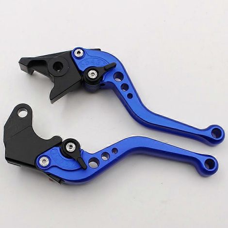 Convient aux motos Suzuki GSXR1000 01-04, cornes de frein et d'embrayage réglables en alliage d'aluminium modifié (bleu 1) (1/5)