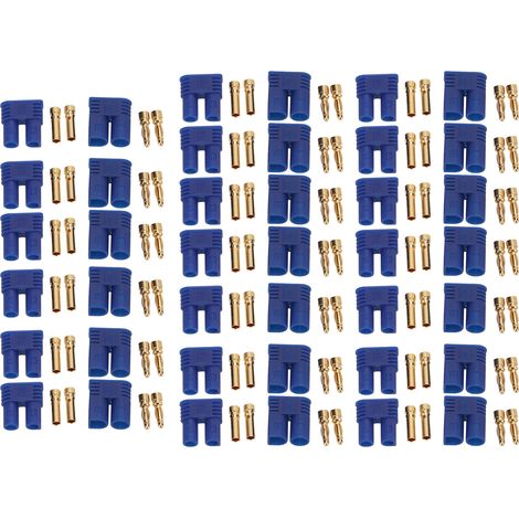 20 Sets EC2-Batterieanschlussstecker EC2 Buchse/Stecker Adapter für RC-LiPo-Akkus (1/5)