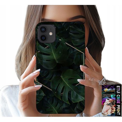 Custodia per iPhone 12 - eleganti motivi a foglie alla moda sulla custodia (1/5)