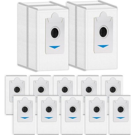 (12 Bolsas repuesto aspiradora ECOVACS DEEBOT T30S/ T30S PRO/ X2/ X2 Omni/ X5 Omni/ X5 Pro Omni, 12 unidades (1/5)