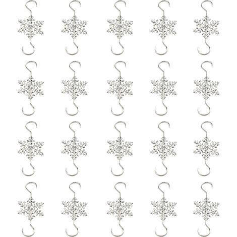 Metallhaken in Form von Schneeflocken für
