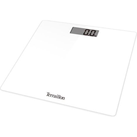 Pèse-personne électronique 180kg – Écran LCD 2,6 cm – Ultra-plat avec plateau en verre – Fonctionne avec 2 piles AAA – Terraillon (1/5)