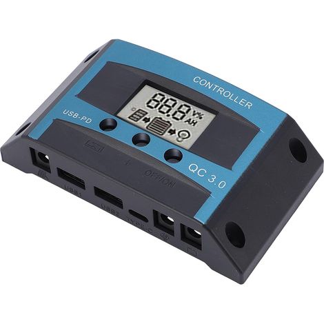 YWBL-WH Contrôleur de Charge Solaire 12 V 24 V MPPT Module de Charge Panneau Solaire Batterie Régulateur Intelligent Reconnaissance de Tension Régulateur de DéCharge de Charge avec Deux (100A) (1/5)
