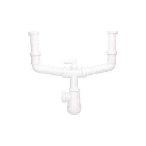 CGC 404035007  Double siphon pour évier sans vannes