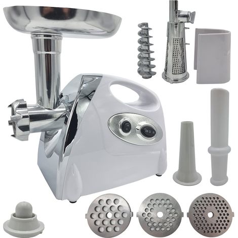 Hachoir à viande 4 en 1, 2500-3500 W, accessoire pour jus de tomate, saucisses, boulettes de viande, 3 tamis, fonction marche arrière, moteur en cuivre (1/4)