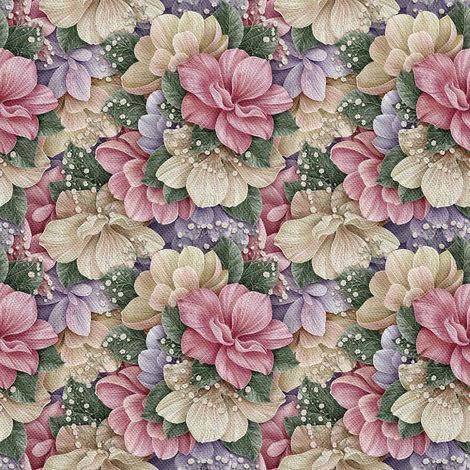 Telas decorativas para exteriores Oxford - Motivo floral 12 (1/5)