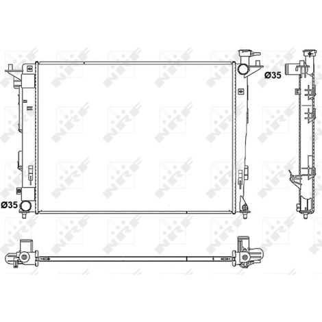 Radiateur, refroidissement du moteur NRF 53052 HYUNDAI 25310-2S500 25310-2Y500