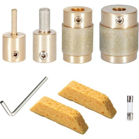 Tête de foret diamant pour meuleuse en verre avec noyau en laiton de 1 pouce, 3/4 pouce, 1/4 pouce et 1/8 pouce. Outils pour tête de foret diamantée. (1/5)