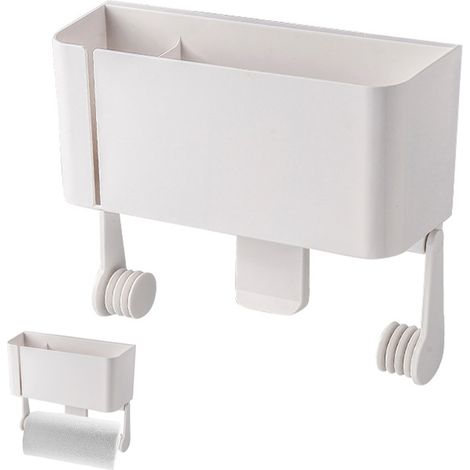 1 Support magnétique, Acier inoxydable, Porte-essuie-tout, Crochets ustensiles, Cuisine Salle de bain (1/5)