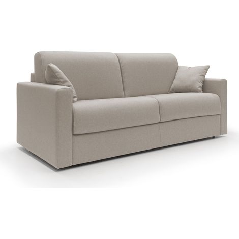 Chris Schlafsofa mit 18 cm hoher Matratze Stoff  T13 186 cm (mat. 140x197) creme (1/3)
