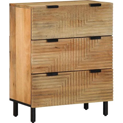 Aparador marrón 60x33x75 cm madera maciza mango vidaXL (1/5)