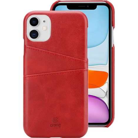 Crong Neat Cover - Custodia per iPhone 11 Pro con tasche (rossa) (1/5)