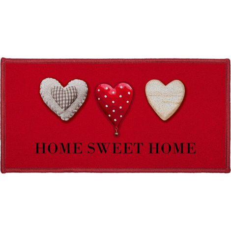 Tapis Déco "Home Passion" 50x120cm Rouge