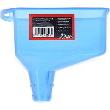 Entonnoir de remplissage gros débit – Pour vidange rapide – Compatible avec bidons pour voiture – Matériau résistant aux produits chimiques
