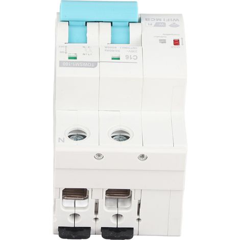 Disjoncteur WiFi intelligent 2P pour montage sur rail DIN, 230 V CA, pour usage domestique ou industriel TOWSM1‑100 (1/5)