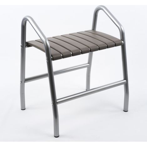Banc de douche 2 poignées - aluminium blanc - Pellet ASC (1/5)