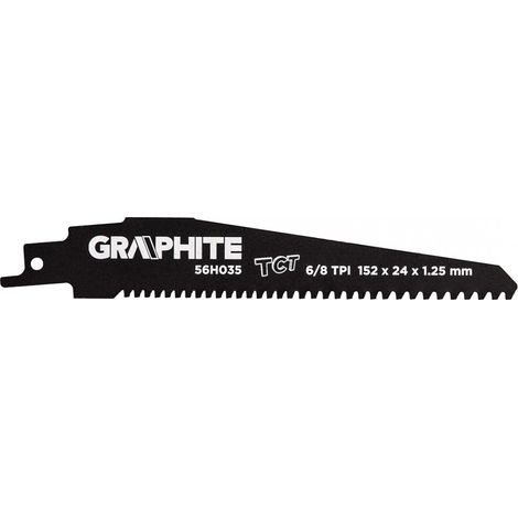 Lama per sega reciproca graphite 56h035 152 mm 8 6 TPI