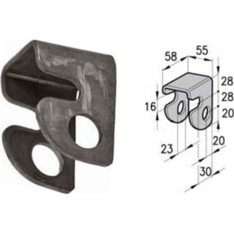 Particolare forato normale 60479 Cermag peso netto 0,333 kg