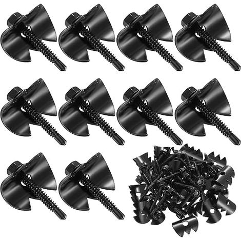 Fencing Clips, Fencing Nails for Metal Fences, Iron Wire Fence Staples, Re-Use Screw Fixing Clips for Woven and Mesh Fences
