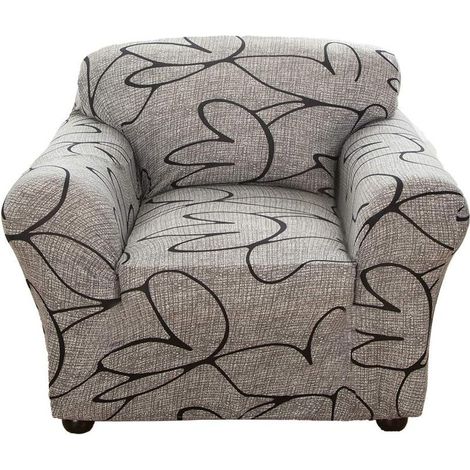 Housse de Canapé en Polyester Revêtement de Canapé Elasticité Stretch Protecteur de Canapé Slipcover à 1 Place 90-130cm (1/5)